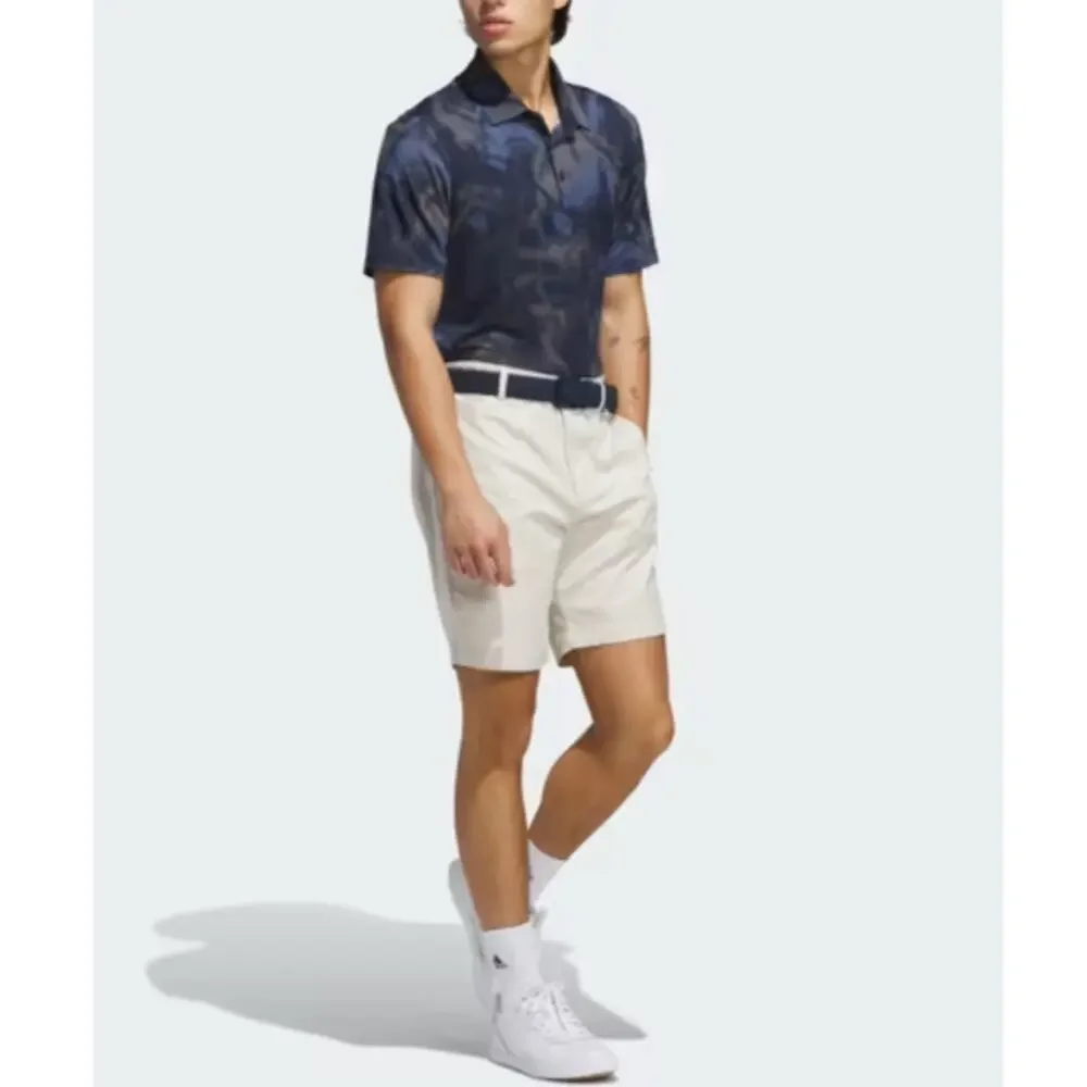 Adidas Collegiate Navy Ultimate365 Printed Mesh Polo Shirt Size M